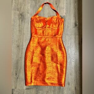 Brand new orange bandage dress.  Size medium. Never worn